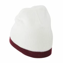 Artex Two Tone Short Beanie 78 Artex Two Tone Short Beanie -Adams Shop tw006ms white burgundy 2