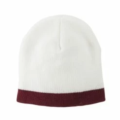 Artex Two Tone Short Beanie 81 Artex Two Tone Short Beanie -Adams Shop tw006ms white burgundy 5