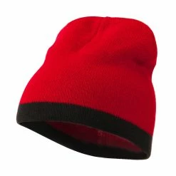 Artex Two Tone Short Beanie 87 Artex Two Tone Short Beanie -Adams Shop tw008ms red black 1