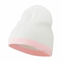Artex Two Tone Short Beanie 92 Artex Two Tone Short Beanie -Adams Shop tw009ms white pink 1