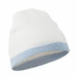 Artex Two Tone Short Beanie 100 Artex Two Tone Short Beanie -Adams Shop tw010ms white blue 4