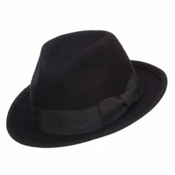 Jeanne Simmons Men's Wool Felt Upbrim Fedora 11 Jeanne Simmons Men's Wool Felt Upbrim Fedora -Adams Shop tz001tf black 5