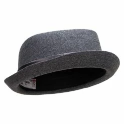 Hatiya Wool Upbrim Pork Pie Fedora -Adams Shop ub003pp charcoal 4 1