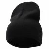 Bayside 8 Inch Solid Knit Short Beanie Made In USA -Adams Shop ud001ps black 1 1