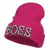 Something Special Boss Rhinestones Cuff Long Beanie 2 Something Special Boss Rhinestones Cuff Long Beanie -Adams Shop uf002bf fuchsia 1 1