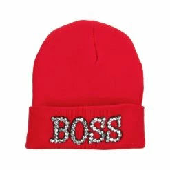 Something Special Boss Rhinestones Cuff Long Beanie 41 Something Special Boss Rhinestones Cuff Long Beanie -Adams Shop uf003bf red 5 1