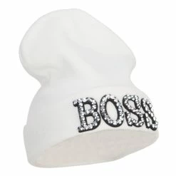 Something Special Boss Rhinestones Cuff Long Beanie 45 Something Special Boss Rhinestones Cuff Long Beanie -Adams Shop uf006bf white 4 1