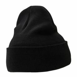 Bayside 12 Inch Solid Knit Cuff Long Beanie -Adams Shop um001bf black 3 1