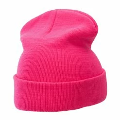 Bayside 12 Inch Solid Knit Cuff Long Beanie -Adams Shop um002bf bright pink 3 1