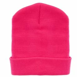 Bayside 12 Inch Solid Knit Cuff Long Beanie -Adams Shop um002bf bright pink 5 1