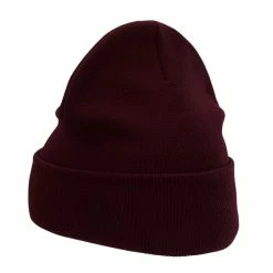Bayside 12 Inch Solid Knit Cuff Long Beanie -Adams Shop um003bf burgundy 2 1