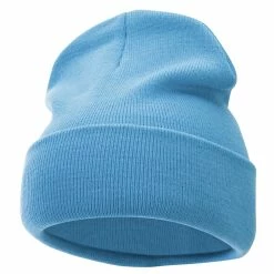 Bayside 12 Inch Solid Knit Cuff Long Beanie -Adams Shop um004bf carolina blue 1 1