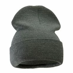 Bayside 12 Inch Solid Knit Cuff Long Beanie -Adams Shop um005bf charcoal 4 1