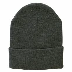 Bayside 12 Inch Solid Knit Cuff Long Beanie -Adams Shop um005bf charcoal 5 1