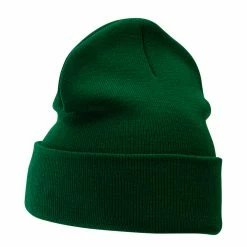 Bayside 12 Inch Solid Knit Cuff Long Beanie -Adams Shop um009bf forest green 2 1