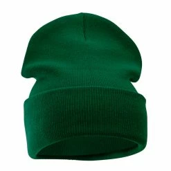 Bayside 12 Inch Solid Knit Cuff Long Beanie -Adams Shop um009bf forest green 4 1