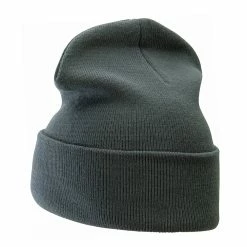 Bayside 12 Inch Solid Knit Cuff Long Beanie -Adams Shop um011bf graphite 2 1