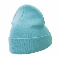 Bayside 12 Inch Solid Knit Cuff Long Beanie -Adams Shop um012bf light blue 3 1