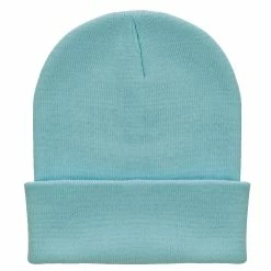 Bayside 12 Inch Solid Knit Cuff Long Beanie -Adams Shop um012bf light blue 5 1