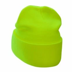 Bayside 12 Inch Solid Knit Cuff Long Beanie -Adams Shop um013bf lime green 2 1