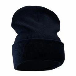 Bayside 12 Inch Solid Knit Cuff Long Beanie -Adams Shop um015bf navy 4 1