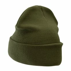 Bayside 12 Inch Solid Knit Cuff Long Beanie -Adams Shop um016bf olive 2 1