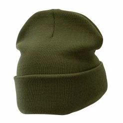 Bayside 12 Inch Solid Knit Cuff Long Beanie -Adams Shop um016bf olive 3 1