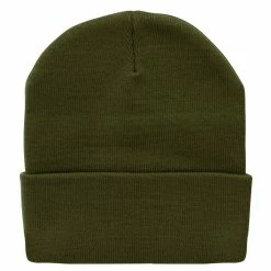 Bayside 12 Inch Solid Knit Cuff Long Beanie -Adams Shop um016bf olive 5 1