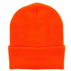 Bayside 12 Inch Solid Knit Cuff Long Beanie -Adams Shop um017bf orange 5 1