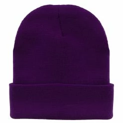 Bayside 12 Inch Solid Knit Cuff Long Beanie -Adams Shop um018bf purple 5