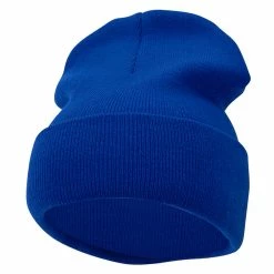 Bayside 12 Inch Solid Knit Cuff Long Beanie -Adams Shop um020bf royal blue 1
