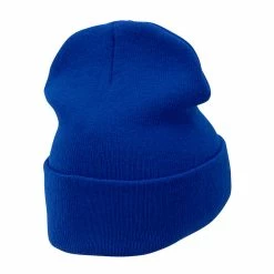 Bayside 12 Inch Solid Knit Cuff Long Beanie -Adams Shop um020bf royal blue 3