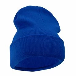 Bayside 12 Inch Solid Knit Cuff Long Beanie -Adams Shop um020bf royal blue 4
