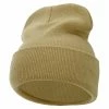 Bayside 12 Inch Solid Knit Cuff Long Beanie 2 Bayside 12 Inch Solid Knit Cuff Long Beanie -Adams Shop um021bf stone 1 1