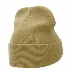 Bayside 12 Inch Solid Knit Cuff Long Beanie -Adams Shop um021bf stone 3 1