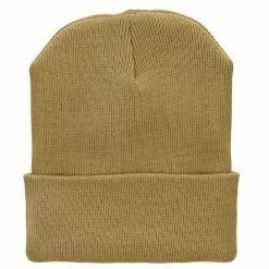 Bayside 12 Inch Solid Knit Cuff Long Beanie -Adams Shop um021bf stone 5 1