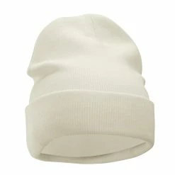 Bayside 12 Inch Solid Knit Cuff Long Beanie -Adams Shop um022bf white 4