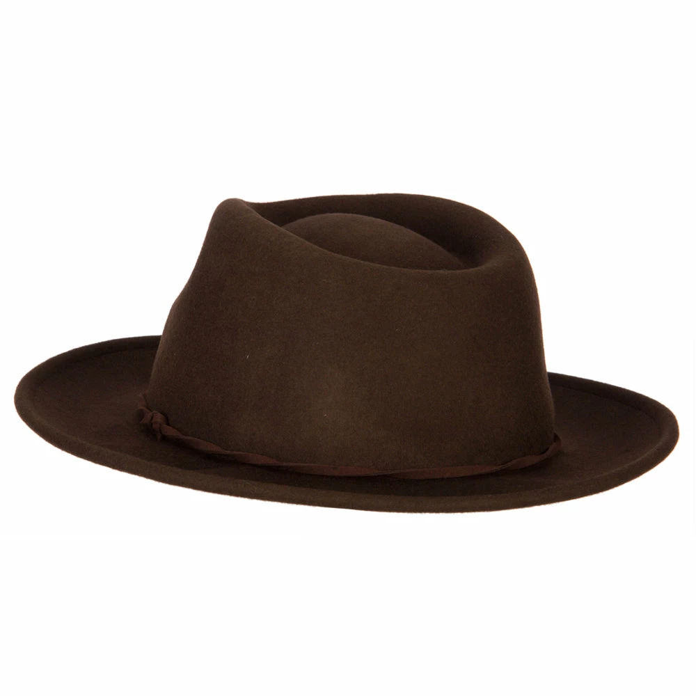 Jeanne Simmons Unisex Wool Felt Twisted Suede Trim Band Accented Fedora Hat 4 Jeanne Simmons Unisex Wool Felt Twisted Suede Trim Band Accented Fedora Hat - Image 2