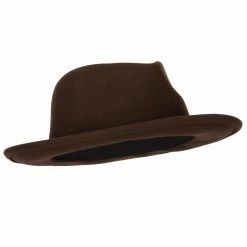 Jeanne Simmons Unisex Wool Felt Twisted Suede Trim Band Accented Fedora Hat 15 Jeanne Simmons Unisex Wool Felt Twisted Suede Trim Band Accented Fedora Hat -Adams Shop un001cf brown 4