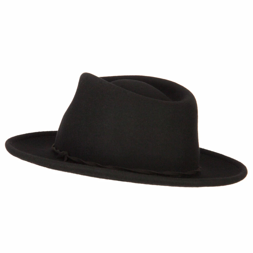 Jeanne Simmons Unisex Wool Felt Twisted Suede Trim Band Accented Fedora Hat 9 Jeanne Simmons Unisex Wool Felt Twisted Suede Trim Band Accented Fedora Hat - Image 7