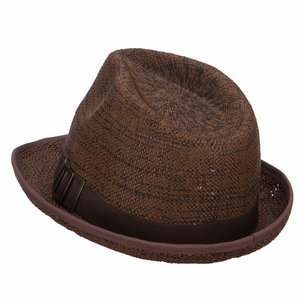 Jeanne Simmons Classic Men's Woven Paper Straw Fedora 4 Jeanne Simmons Classic Men's Woven Paper Straw Fedora - Image 2