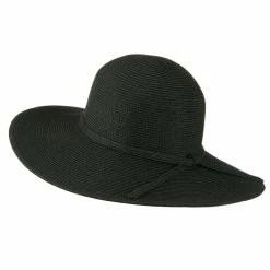 Jeanne Simmons UPF 50+ Solid Cotton Paper Braid Flat Brim Hat -Adams Shop us001fw 2