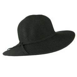 Jeanne Simmons UPF 50+ Solid Cotton Paper Braid Flat Brim Hat -Adams Shop us001fw 3