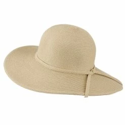 Jeanne Simmons UPF 50+ Solid Cotton Paper Braid Flat Brim Hat -Adams Shop us002fw 2 1