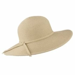Jeanne Simmons UPF 50+ Solid Cotton Paper Braid Flat Brim Hat -Adams Shop us002fw 3 1