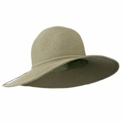 Jeanne Simmons UPF 50+ Solid Cotton Paper Braid Flat Brim Hat -Adams Shop us006fw 4 1
