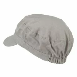 Jeanne Simmons Viscose Linen Army Cap With Coconut Buckle Accent 24 Jeanne Simmons Viscose Linen Army Cap With Coconut Buckle Accent -Adams Shop vl002af light grey 3