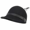 Jeanne Simmons Women's Silver Metal Ear Accent Wide Band Detailed With Chain Wool Newsboy Cap -Adams Shop vm001nb black 1