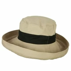 Jeanne Simmons Women's Canvas Crushable Roll Up Hat 18 Jeanne Simmons Women's Canvas Crushable Roll Up Hat -Adams Shop vr001ru beige black 2 1