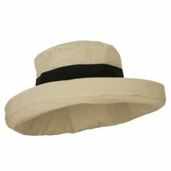 Jeanne Simmons Women's Canvas Crushable Roll Up Hat 20 Jeanne Simmons Women's Canvas Crushable Roll Up Hat -Adams Shop vr001ru beige black 4 1